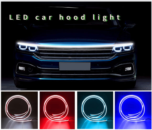 Led Car Hood Flexible Daytime Running Light Strip Universal Decor Lamp Start-Scan Led Decoration Lights Jennyshome