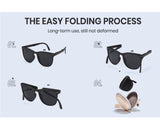 Cyxus Foldable Polarized Sunglasses Women Portable Folding Sun Glasses Day-View Sunscreen Protective Fexible TR Frame 1019 Jennyshome