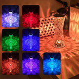 Slim Tower Crystal Projector Desk Atmosphere Night Light Table Lamp USB Rechargeable RGB light Jennyshome