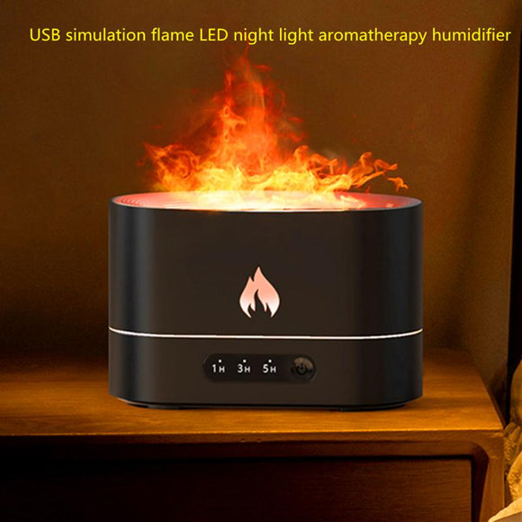 3D Flame Diffuser Aromatherapy Living Room Bedroom Humidifier Jennyshome