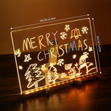 FF UK  Message Board Note Board Clear Desktop Whiteboard Frameless Mini Easel Home Christmas Decoration Jennyshome