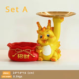 2024 Dragon Year Lucky Creative Cartoon Storage Cute Animal key container Home Decoration-Jennyshome
