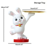 2023 Cute Rabbit Bunny Figurines 12 Zodiac Statues Phone Holder Storage Tray Ornaments New Year Home Decoration Jennyshome