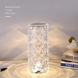 Crystal LED Table Lamp Rose Light Projector Touch Night light Flower Desk Lamp Jennyshome
