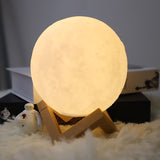 3D LED Moon Lamp Printed Bedside Moon Night Light Jennyshome