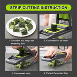 Pro Multifunctional Vegetable Fruits Chopping Potato Slicer Carrot Grater Kitchen Accessories Gadgets Steel Blade Kitchen shredders Jennyshome
