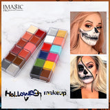 12 Colors Flash Tattoo Face Body Paint Oil Painting Art use in Halloween Party Fancy Dress Beauty Makeup Tool