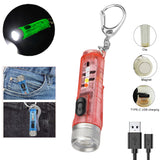 IP65 Mini LED Flashlights USB Rechargeable Keychain Flashlight - Jennyhome Jennynail