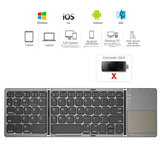 Mini Folding keyboard with Touchpad Wireless Bluetooth Keyboard - Jennyhome Jennynail