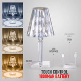 LED Diamond Crystal Projection Night Lights Table Lamp RGB Touch Control Light Jennyshome