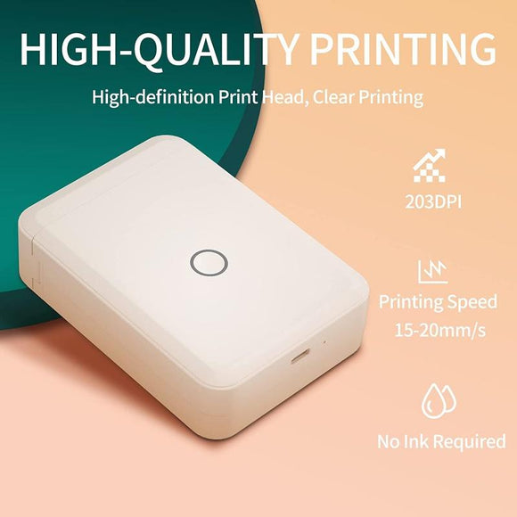 Smart Label Printer Mini Sticker Paper Roll Transparents Wireless Bluetooth Phone Printer Label Price Tag Printing Label Jennyshome