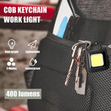 Portable Flashlight Keychain Mini LED Light Glare COB USB Charging Emergency Lamps Work Light Outdoor Camping Light Corkscrew keychain flash light led Jennyshome