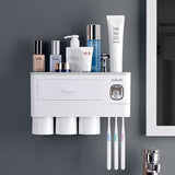 3 Color Bathroom Accessories Toothbrush Holder Automatic Toothpaste Dispenser-Jennyhome