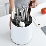Large Capacity 3-In-1 Kitchen Rotating Utensil Holder - Jennyhome Jennyhome