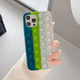 Relive Stress Phone Case For Iphone Pop Fidget Toys Bubble Soft Silicone Phone Case-Jennyhome Jennynail
