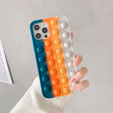 Relive Stress Phone Case For Iphone Pop Fidget Toys Bubble Soft Silicone Phone Case-Jennyhome Jennynail