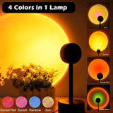 Sunset Lamp USB Sunset Projector Mood Light Living Room Bedroom Night Light-Jennyhome