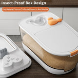 Insect & Moisture Proof Rice Storage Box With Scoop - Jennyhome Jennyhome