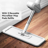 Hands-Free Microfiber Flat Mop - Jennyhome Jennyhome